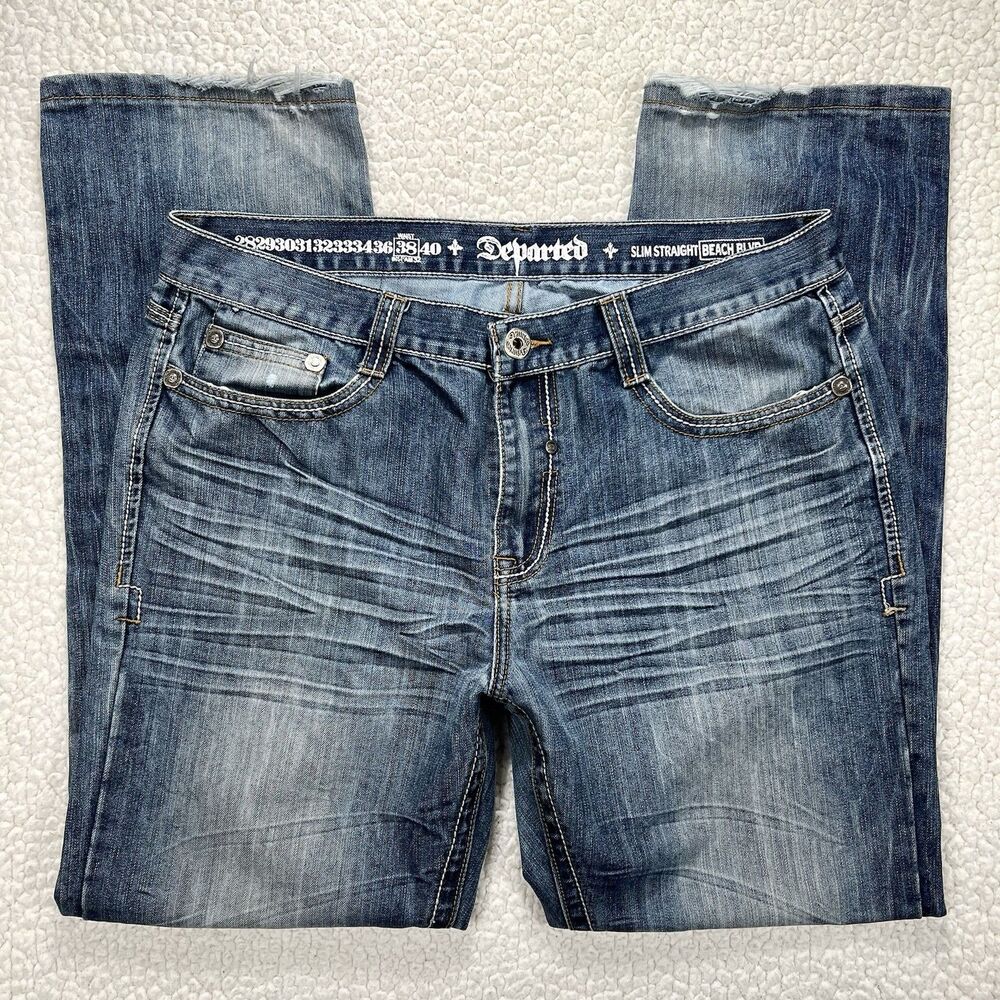 Departed Beach Blvd Slim‎ Straight Jeans 38x32 (Actual 37x32) Streetwear Y2K
